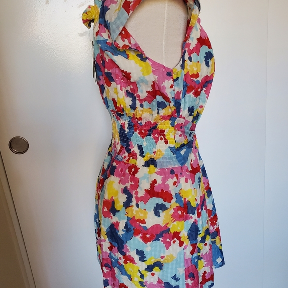 NEW Y2K Juicy Couture Angel Maisey Silk Cotton Floral Dress Women's Size Petite - Picture 4 of 12